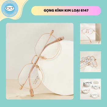 Gọng kính kim loại mã 6147